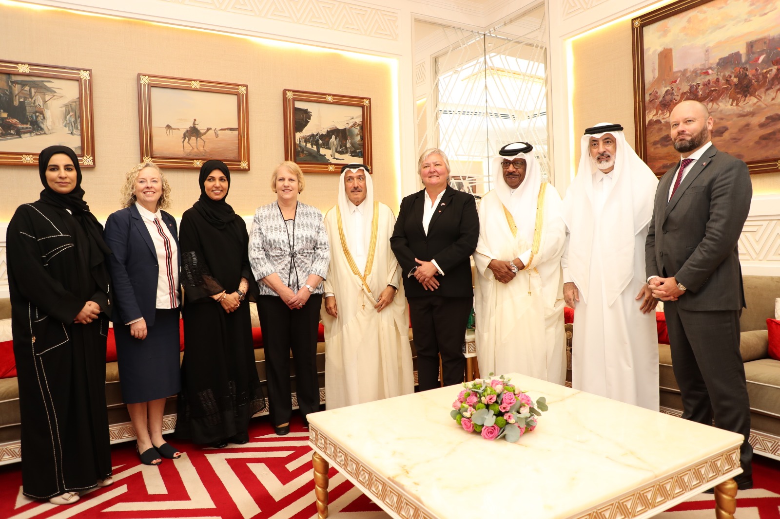 Qatar Parliamentary Friendship Group with the United States, Canada, Australia and New Zealand in the Shura Council meets with a delegation from the Australian Parliament